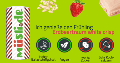 Infobild des Müslis Erdbeertraum white crisp von müsli.de
